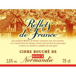Reflets De France 75Cl Bouteille Cidre Doux Normandie Igp 2,5° Rdf