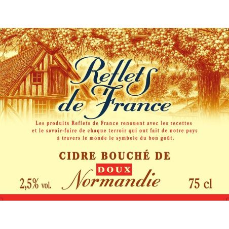 Reflets De France 75Cl Bouteille Cidre Doux Normandie Igp 2,5° Rdf
