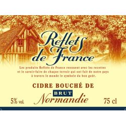 Reflets De France 75Cl Bouteille Cidre Brut Normandie Igp 5° Rdf