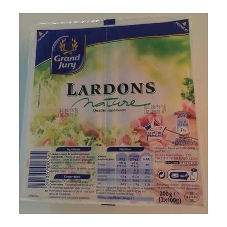 Grand Jury 2X100G Lardon Nature