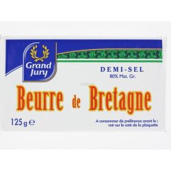 Grand Jury 125G Plaquette Beurre 1/2 Sel Breton