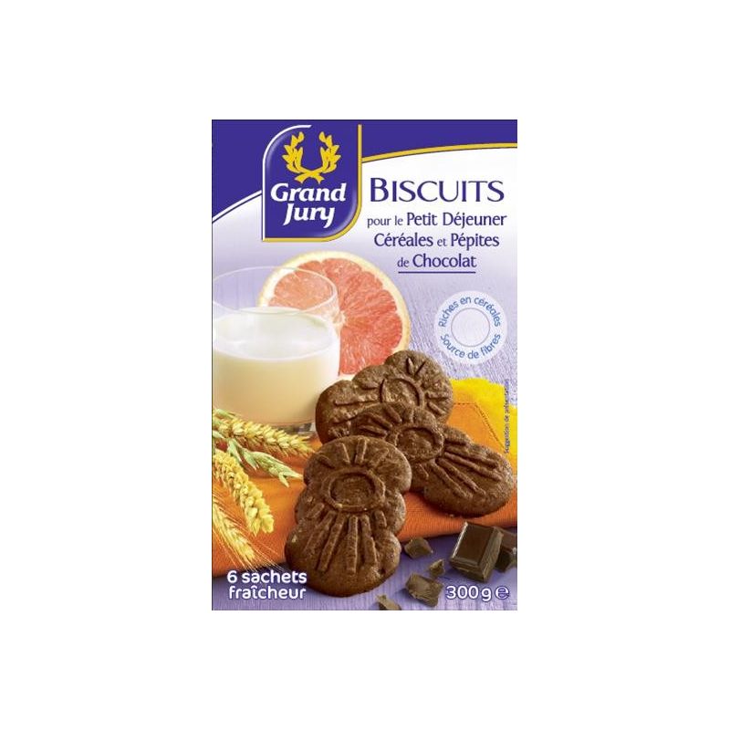 Grand Jury 300G Biscuit Petit Dejeuner Chocolat/Cereales