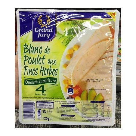 Grand Jury 120G 4 Blancs De Poulet Aux Herbes