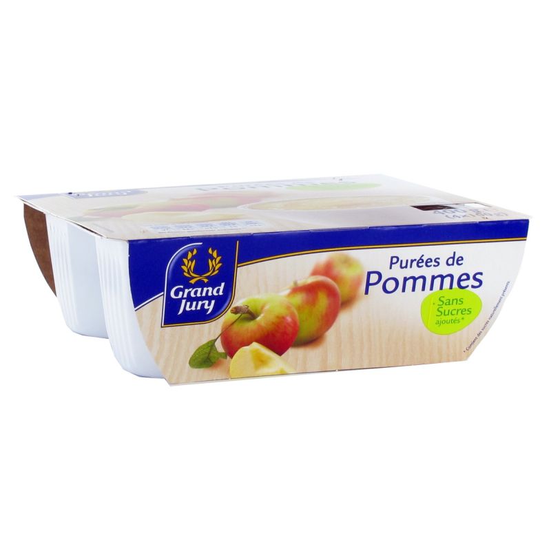 Grand Jury 4X100G Dessert Pommes Sans Sucre Ajoute