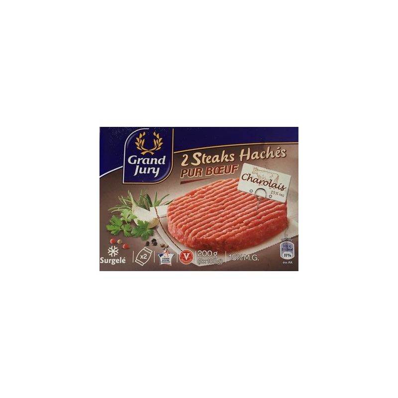 Grand Jury 2X100G Steak Hache De Charolais Pur B?Uf Vbf
