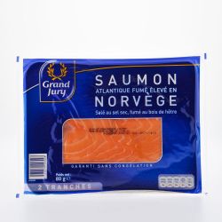 Grand Jury 80G 2 Tranches Saumon Fume Label Rouge Norvge