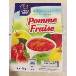 Grand Jury 4X100G Dessert Fruit Pomme/Fraise