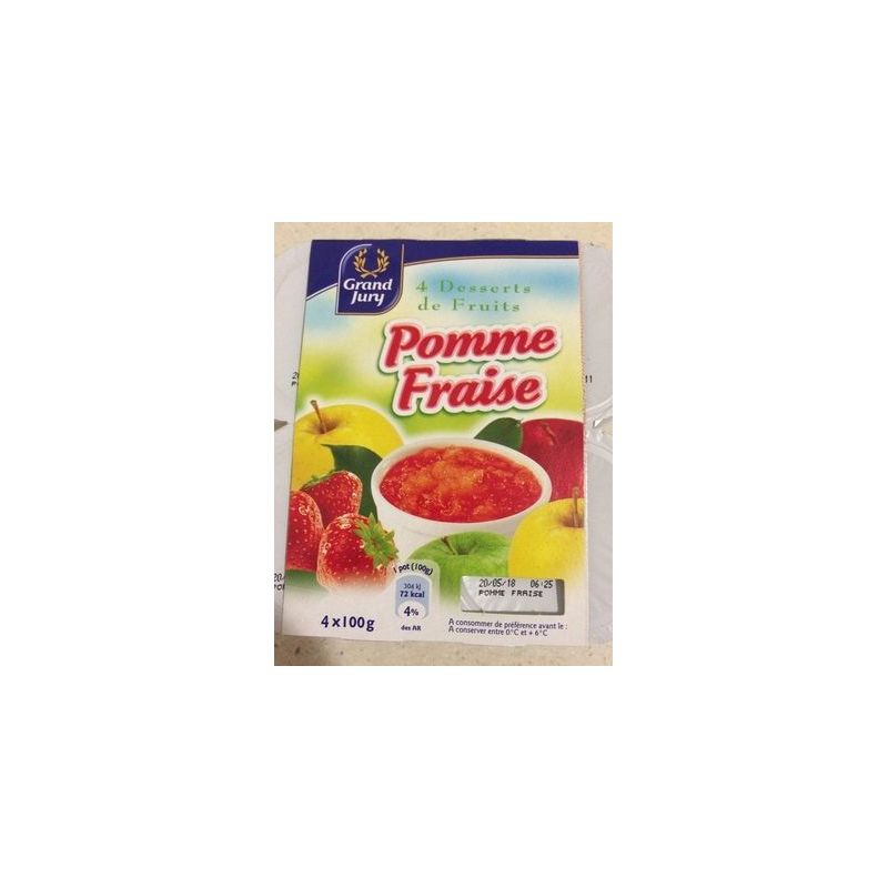 Grand Jury 4X100G Dessert Fruit Pomme/Fraise