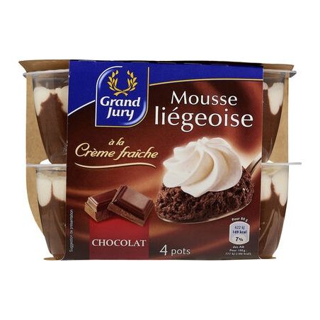 Grand Jury 4X80G Mousse Liegeoise Chocolat