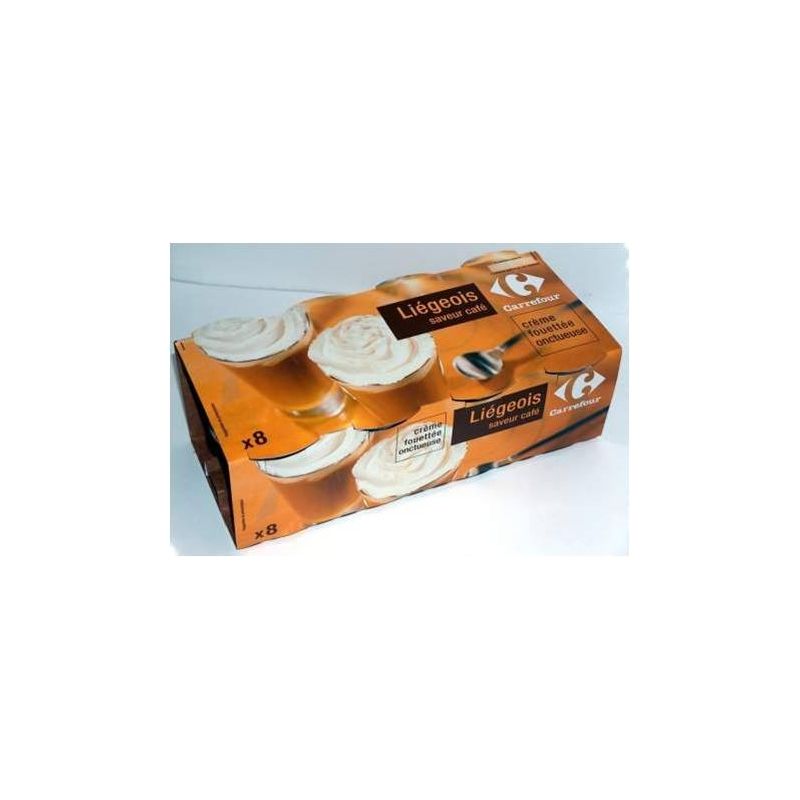Carrefour 8X100G Liegeois Cafe