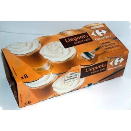Carrefour 8X100G Liegeois Cafe