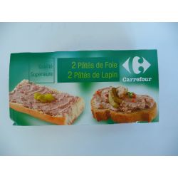 Carrefour 4X1/10 Pat.2Xfoie Porc+2Lap.Cr
