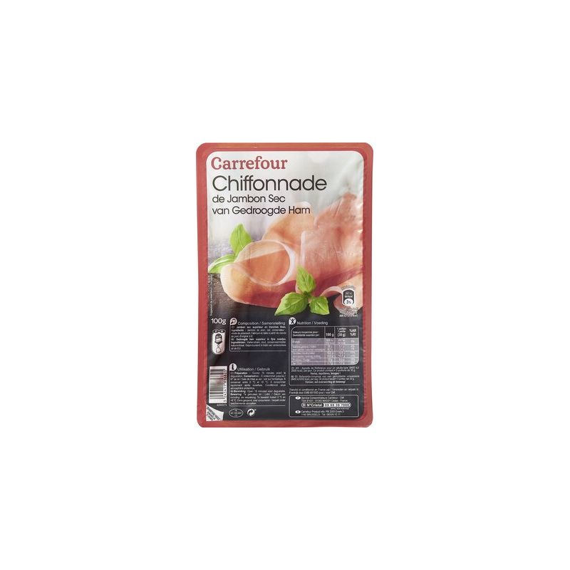 Carrefour 100G Chiffonnade De Jambon Sec Crf