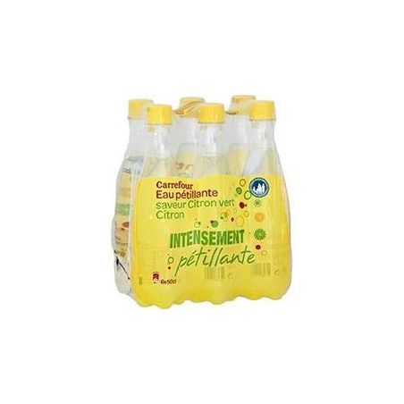 Carrefour 6X50Cl Pet Eau Gazeuse Citron Vert Crf