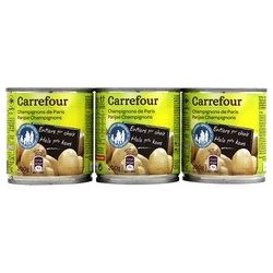 Carrefour 3X1/4 Champignons Entiers 1Er Choix Crf
