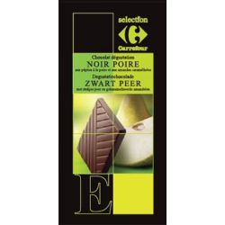 Carrefour Selection 100G Tablette Chocolat Noir Poire Crf Sélection