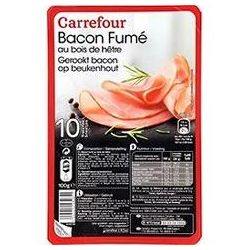 Carrefour 100G Bacon Etalé X10 Tranches Crf