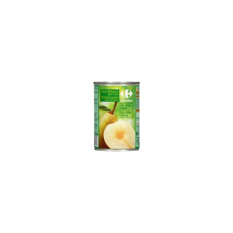 Carrefour 225G Fruits Au Sirop Poires 1/2 Crf