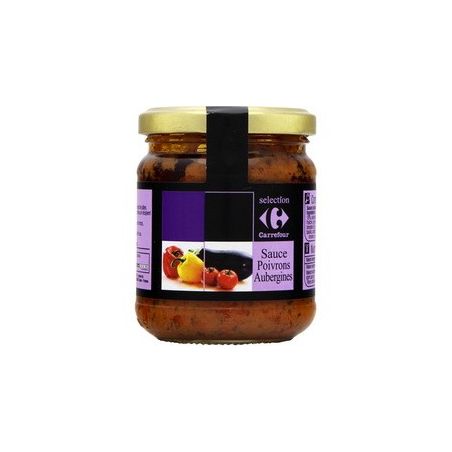 Carrefour Selection 190G Sauce Poivrons/Aubergines Crf Sélection