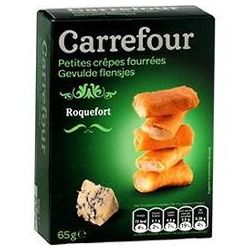 Carrefour 65G Biscuits Apéritifs Mini Crêpes Au Roquefort Crf