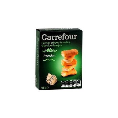 Carrefour 65G Biscuits Apéritifs Mini Crêpes Au Roquefort Crf