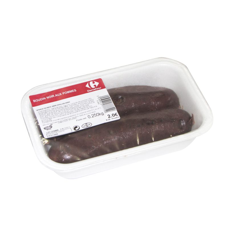 Carrefour 250G Boudin Noir Aux Pommes X2 Crf