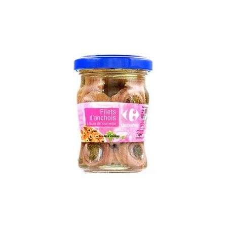 Carrefour 100G Filets D'Anchois Aux Capres Crf