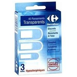 Carrefour X40 Pansements Transparents Discrets Crf