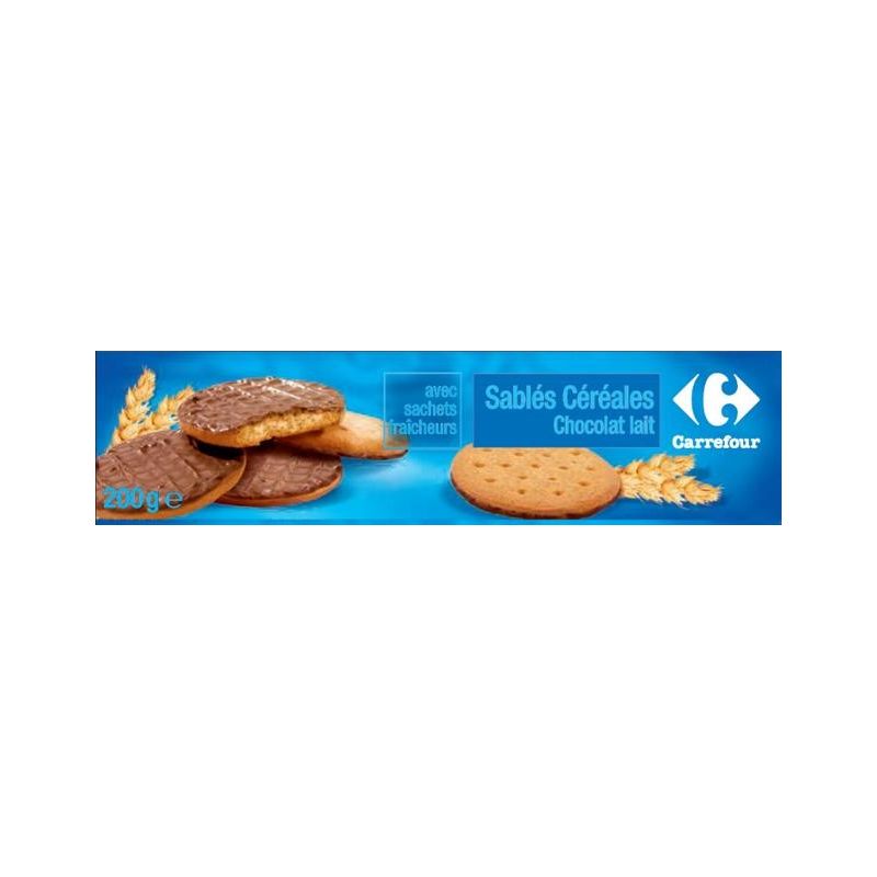 Carrefour 200G Biscuits Nappés De Chocolat Au Lait Crf
