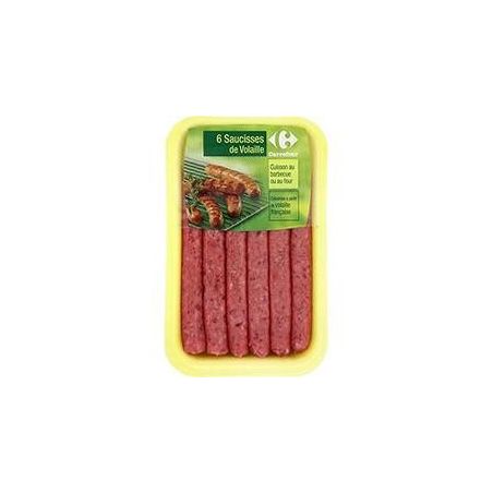 Carrefour 300G Saucisse Volaille X6 Crf