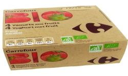 Carrefour Bio 4X125G Yaourt Fraise Crf