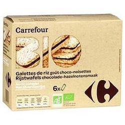Carrefour Bio 120G Galettes De Riz Au Chocolat - Noisette Crf