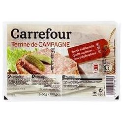 Carrefour 2X50G Térrine De Campagne Crf