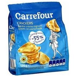 Carrefour Light 125G Cracker Allg Crem/Oig.Crf