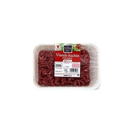 Carrefour 350G Steak Hache 15% Crfm