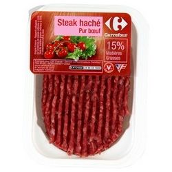 Carrefour 125G Steak Hache 15% Crfm