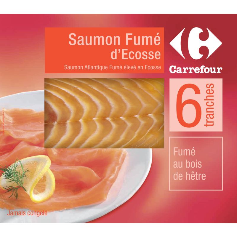 Carrefour 225G Saumon Fumé D'Ecosse Crf