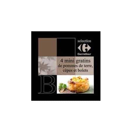 Carrefour 4X100G Mini Gratin Cep/Bol.Crf