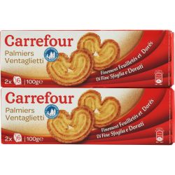 Carrefour 2X100G Biscuits Palmiers Crf
