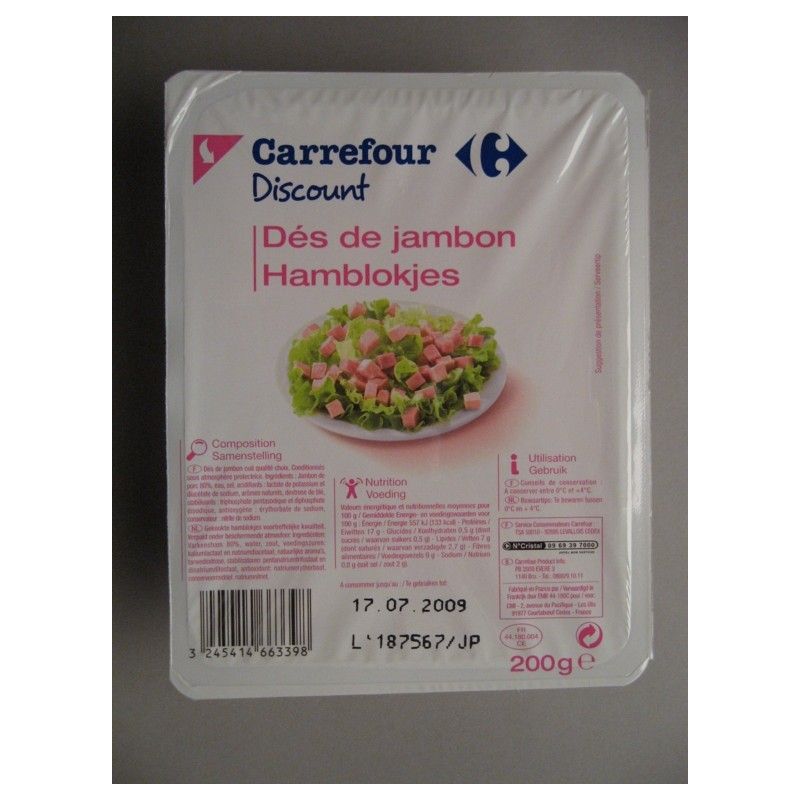 Pp Blanc 200G Des Jambon Cuit Dd Ppb