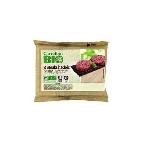 Carrefour Skinp2X125G Stk Hache Bio 15%