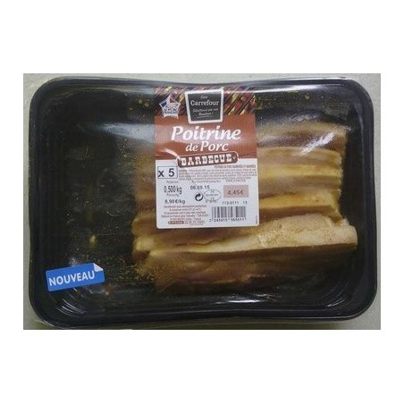 Carrefour X5 Poitrine Porc Barbecue Crf