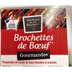 Carrefour 3X100G Broch Boeuf Gourmandes