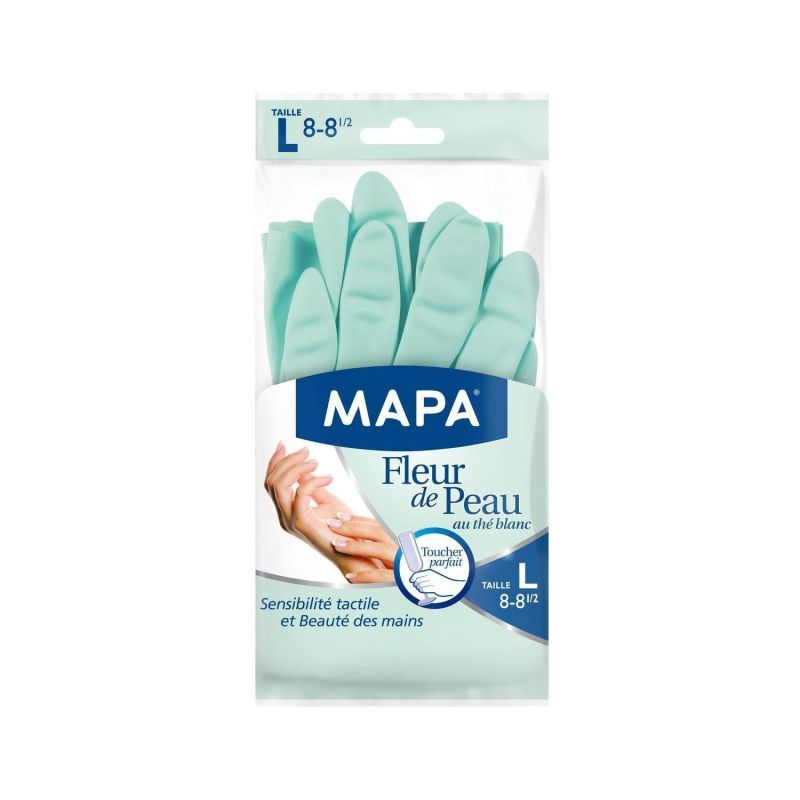 Mapa Paire De Gants Fleur Peau Taille L