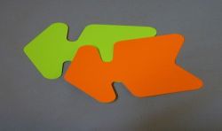 Nora 50 Fleche Fluo Jne/Orang 32Cm