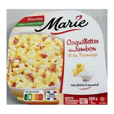 Marie 300G Plat Cuisiné Coquillettes Au Jambon Et Fromage
