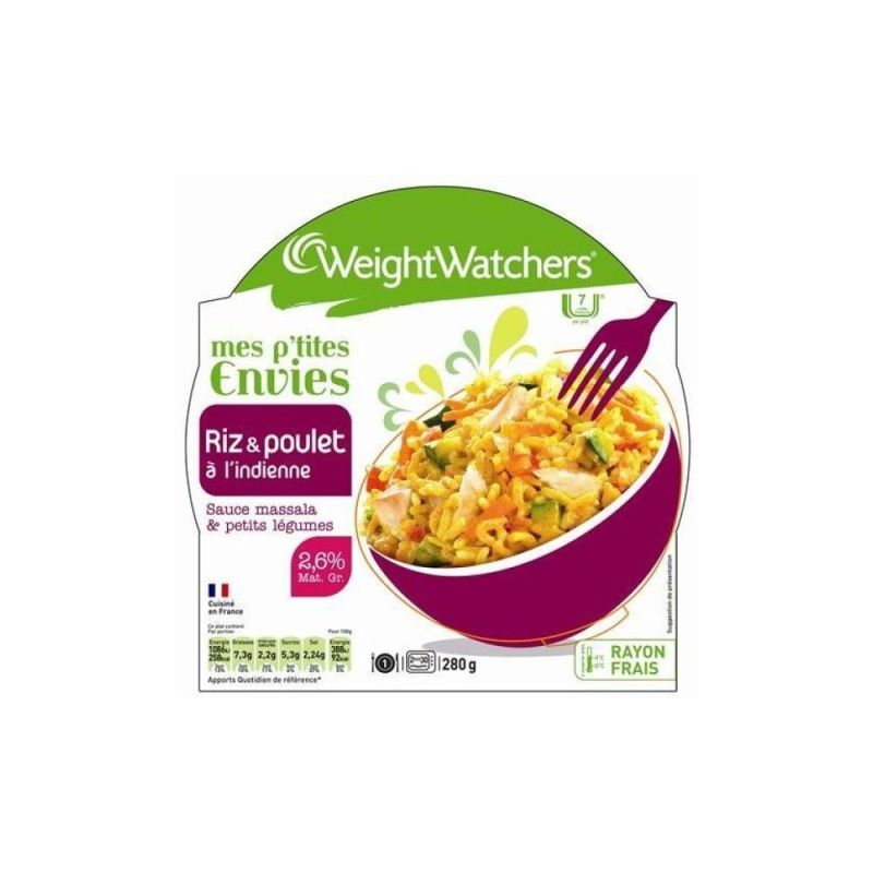 Weight Watchers 280G Riz Poulet A L Indienne