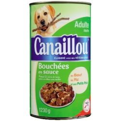 Canaillou Bouchées En Sauce Au Bœuf, Riz Et Aux Petit Pois 1230G