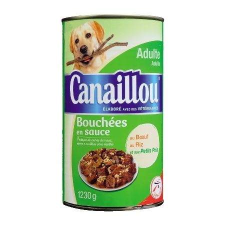Canaillou Bouchées En Sauce Au Bœuf, Riz Et Aux Petit Pois 1230G