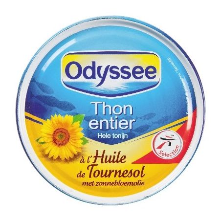 Odyssee Odyssée Thon Entier À L'Huile De Tournesol 1/5 - 160G